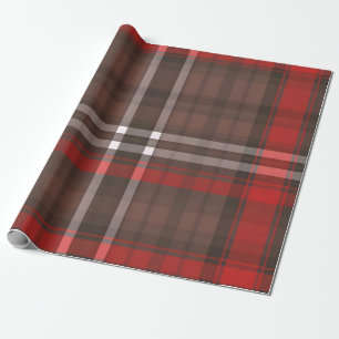 Tartan Plaid Red Traditional Trendy Collection Wrapping Paper