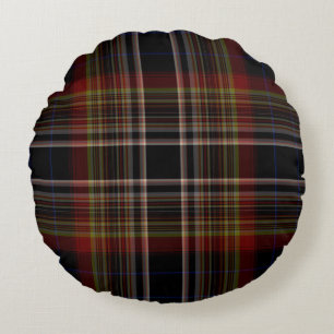 Tartan Plaid Round Cushion