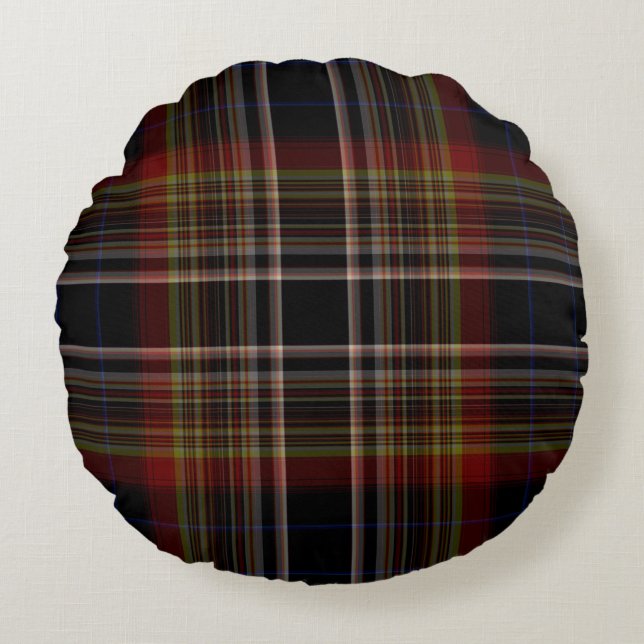 Tartan Plaid Round Cushion (Front)