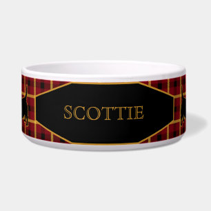 Tartan Plaid Scottish Terriers/Scotties Dog Bowl