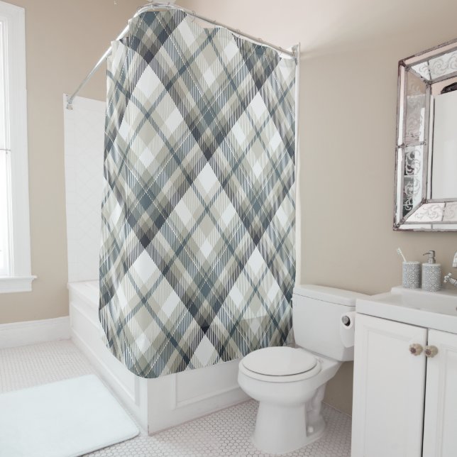 Tartan Plaid Shower Curtain (In Situ)