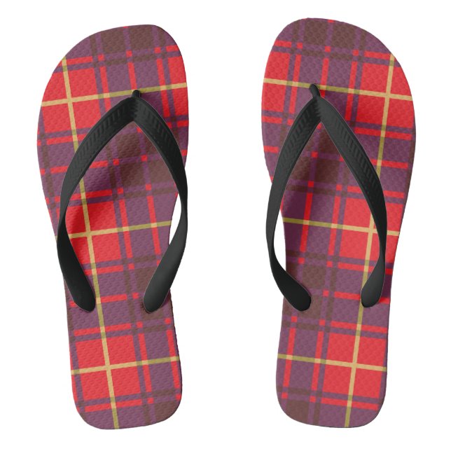 Tartan Plaid Thongs (Footbed)