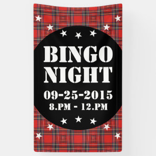 Tartan plaids pattern royal red fabric banner