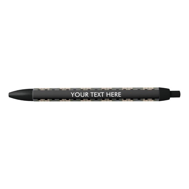 Tartan plaids pattern - traditional blue beige black ink pen (Front)