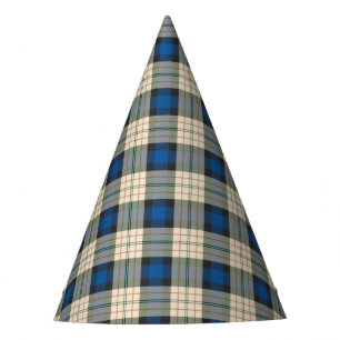 Tartan plaids pattern - traditional blue beige party hat