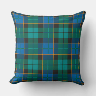 Tartan plaids pattern - traditional blue green cushion