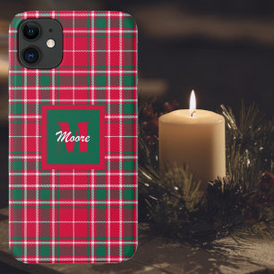 Tartan - Red Green and Off White Phone Case