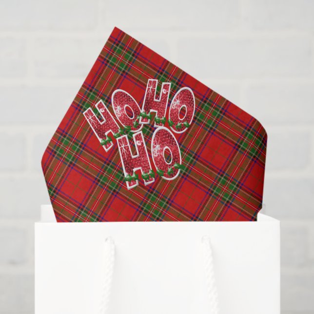 Tartan Red Plaid Christmas Tissue Paper (Gift Bag)