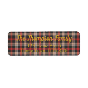 Tartan Return Address Label
