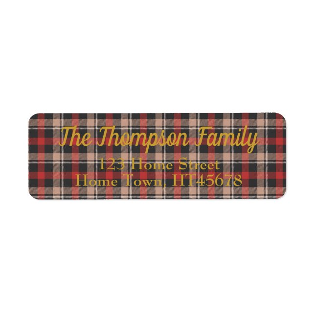 Tartan Return Address Label (Front)