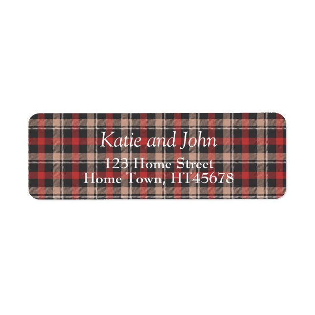 Tartan Return Address Label (Front)