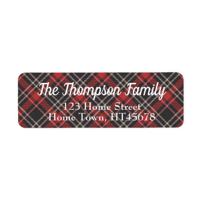 Tartan Return Address Return Address Label (Front)