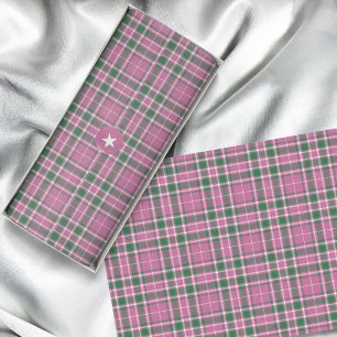 Tartan - Rose Pink-Emerald Green-Ivory Tissue Paper