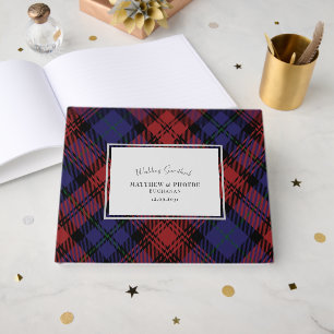 Tartan Rustic Check Plaid Wedding Guest Book