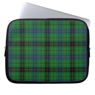 Tartan Rustic Davidson Plaid Blue Green Laptop Sleeve