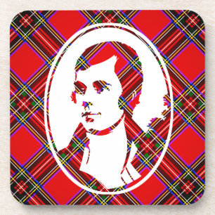 Tartan Scotland's Bard Rabbie Burns Coaster