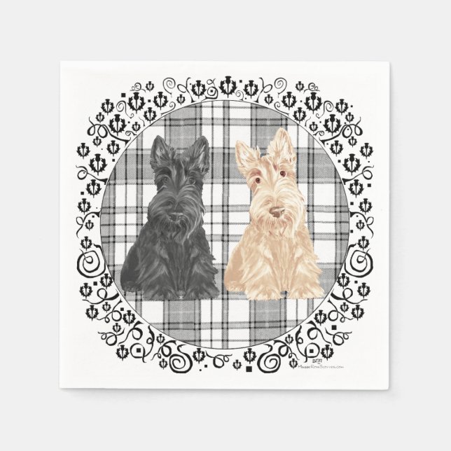 Tartan Scotties Napkin (Front)