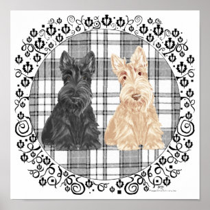 Tartan Scotties Poster
