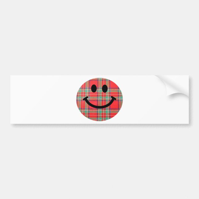 Tartan Scottish Bumper Sticker (Front)