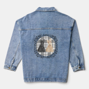 Tartan Scottish Terrier Denim Jacket