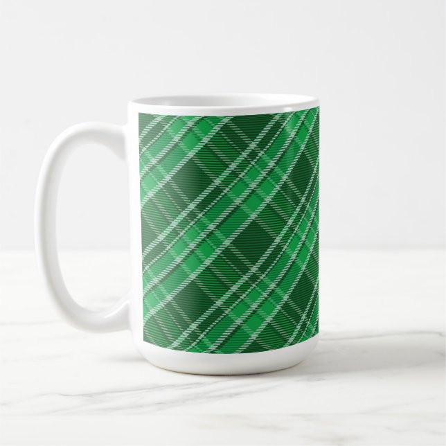 Tartan Swahili Green Plaid Pattern-88675 Coffee Mug (Left)