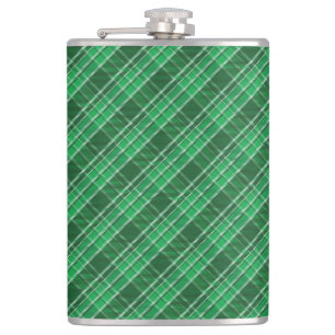 Tartan Swahili Green Plaid Pattern-88675 Hip Flask