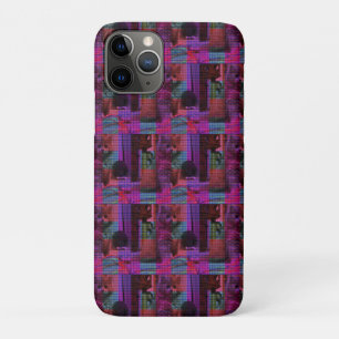 "Tartan Tails: The Playful Purple Kitten" iPhone 11 Pro Case