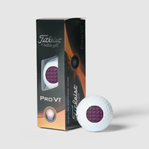 "Tartan Tails: The Playful Purple Kitten" Golf Balls