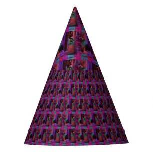 "Tartan Tails: The Playful Purple Kitten" Party Hat