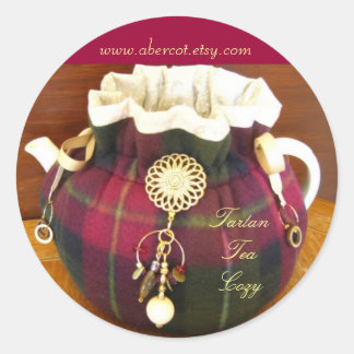 Tartan Tea Cosy Stickers