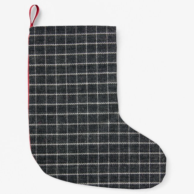 tartan texture small christmas stocking (Front)