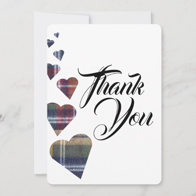 Tartan Thank You card (Front)