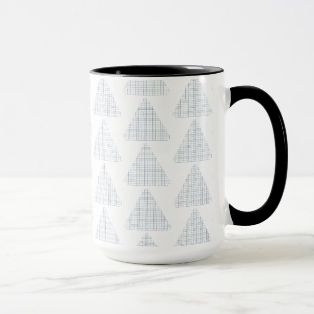 Tartan Triangles Blue Mug (Right)