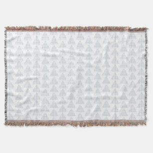 Tartan Triangles Blue Throw Blanket