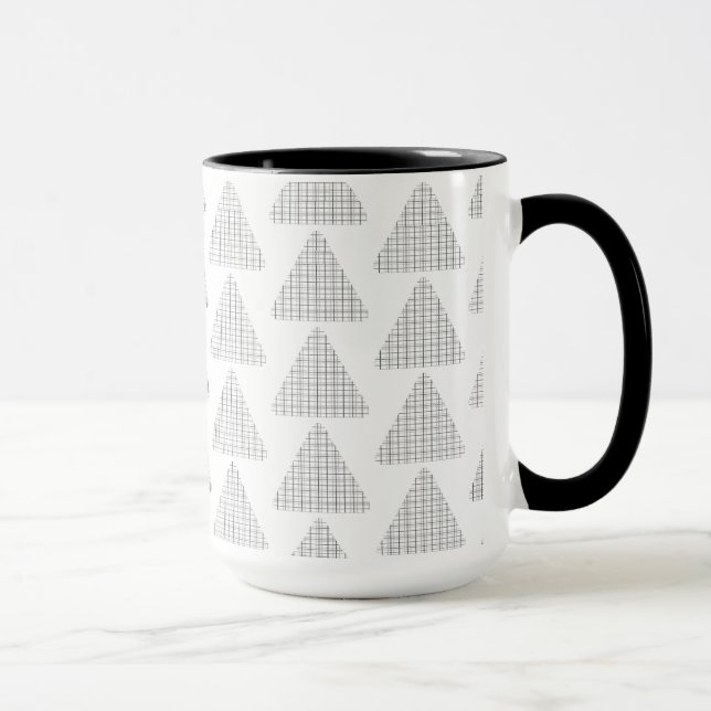 Tartan Triangles Grey Mug (Right)
