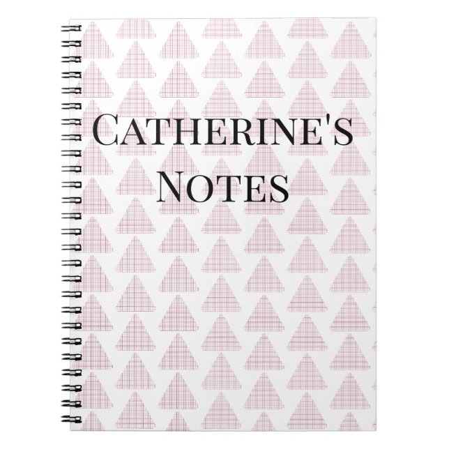 Tartan Triangles Pink Notebook (Front)