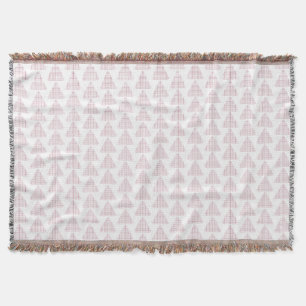Tartan Triangles Pink  Throw Blanket