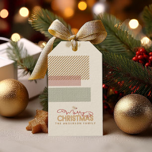 Tartan Twill Merry Christmas ID1141A Gift Tags