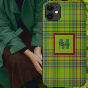 Tartan - Two Tone Green and Russet Red Phone Case