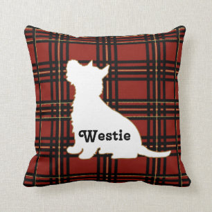 Tartan Westie Pillow