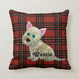 Tartan Westie Pillow
