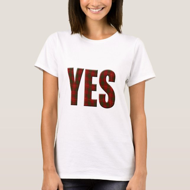 Tartan Yes T-Shirt (Front)