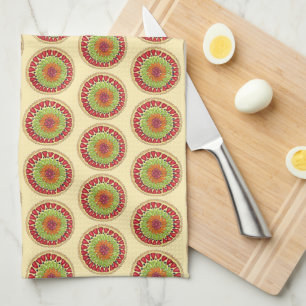 Tarte aux Fruits Fruit Tart Pie French Pastry  Tea Towel