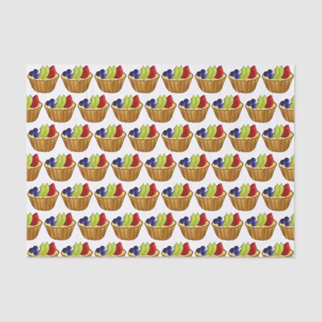 Tarte aux Fruits Fruit Tart Pie French Pastry  Tissue Paper (Front)