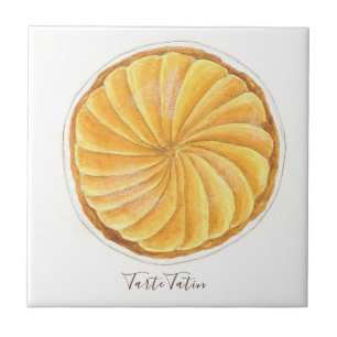 Tarte Tatin watercolor Ceramic Tile