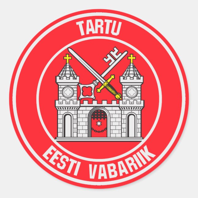 Tartu Round Emblem Classic Round Sticker (Front)