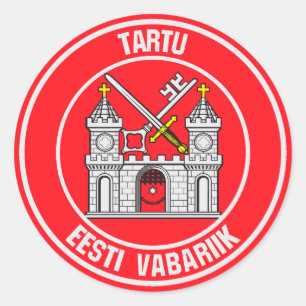Tartu Round Emblem Classic Round Sticker