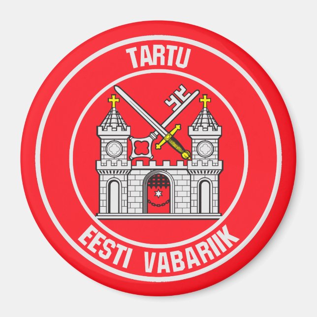Tartu Round Emblem Magnet (Front)