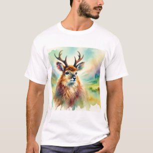 Taruca in Nature 250924AREF119 - Watercolor T-Shirt