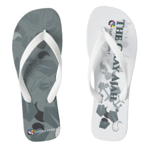 TarValon.Net Mismatched Grey Flip Flops